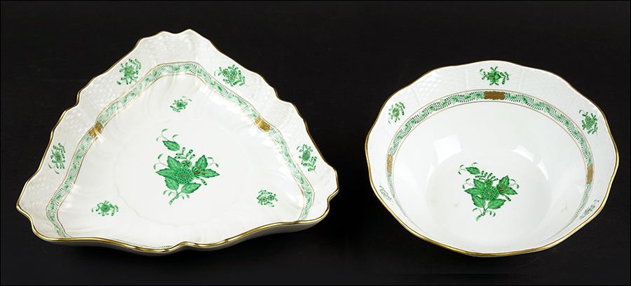 A Herend Hungary Porcelain Green Chinese Bouquet (1 of 1)