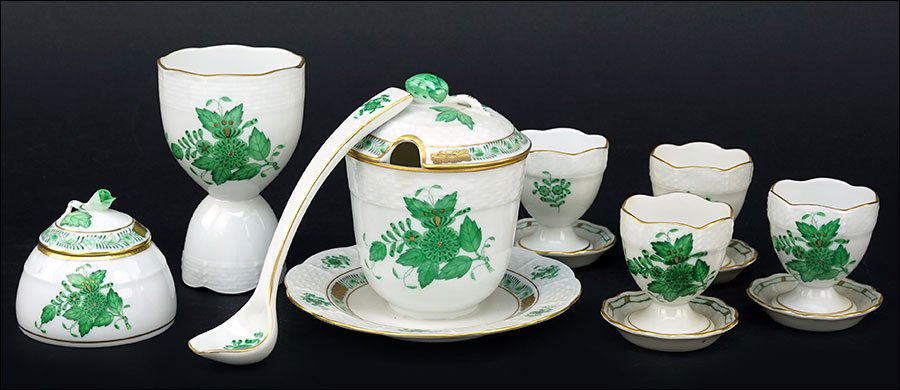 A Group Of Four Herend Hungary Porcelain Egg Cups. (1 of 1)