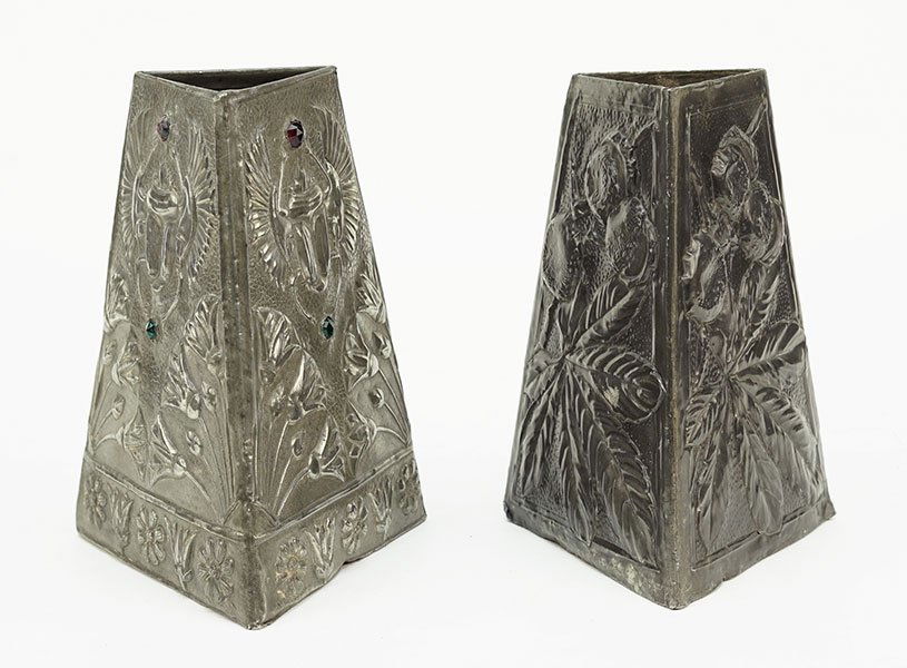 A French L'Art Pratique Repousse Pewter Vase. (1 of 1)