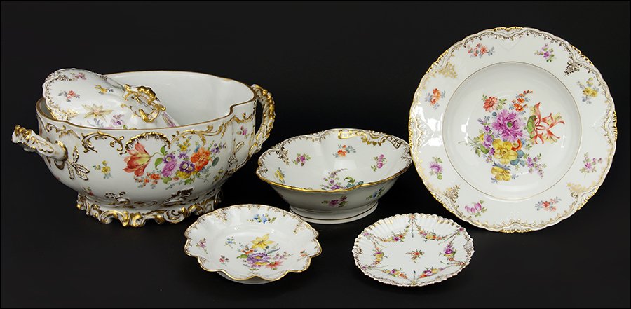 A Dresden Porcelain Partial Table Service. (1 of 3)