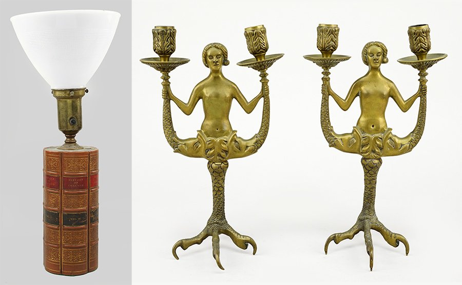 A Pair of Belgian Brass Candelabra. (1 of 1)