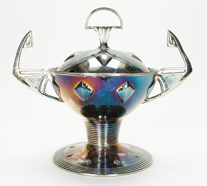A German WMF Silverplated Covered Compote. (1 of 1)
