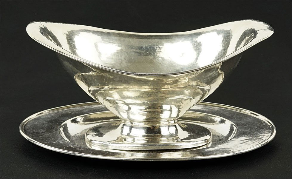 A Lebolt Hand Hammered Sterling Silver Footed Bowl. (1 of 1)