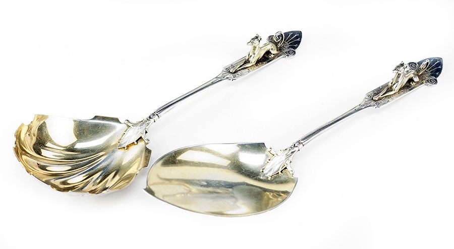 A Pair of Gorham Sterling Silver Serving Pieces. (1 of 1)