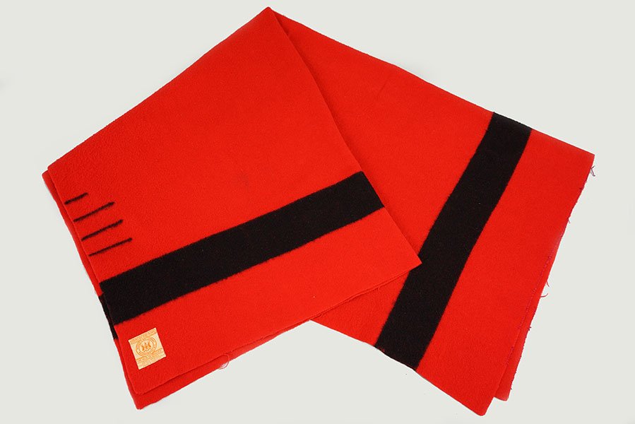 A Hudson's Bay Red Wool Blanket. (1 of 1)