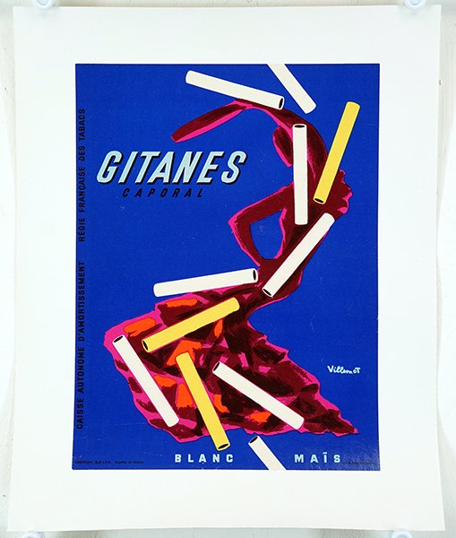 Bernard Villemot (French, 1911-1989) Gitanes. (1 of 1)