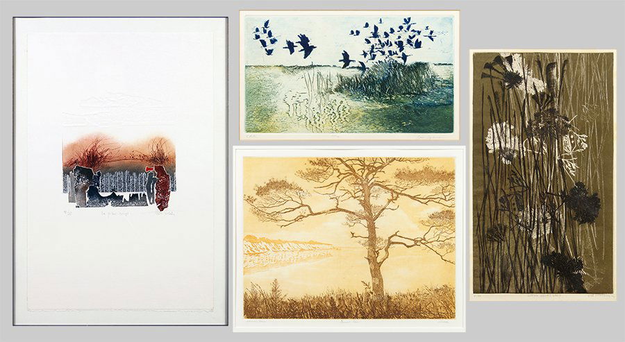 A Collection Of Four 20th Century Etchings. (1 of 1)