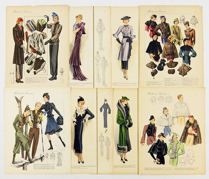 A Collection of French Fashion Prints. (1 of 1)