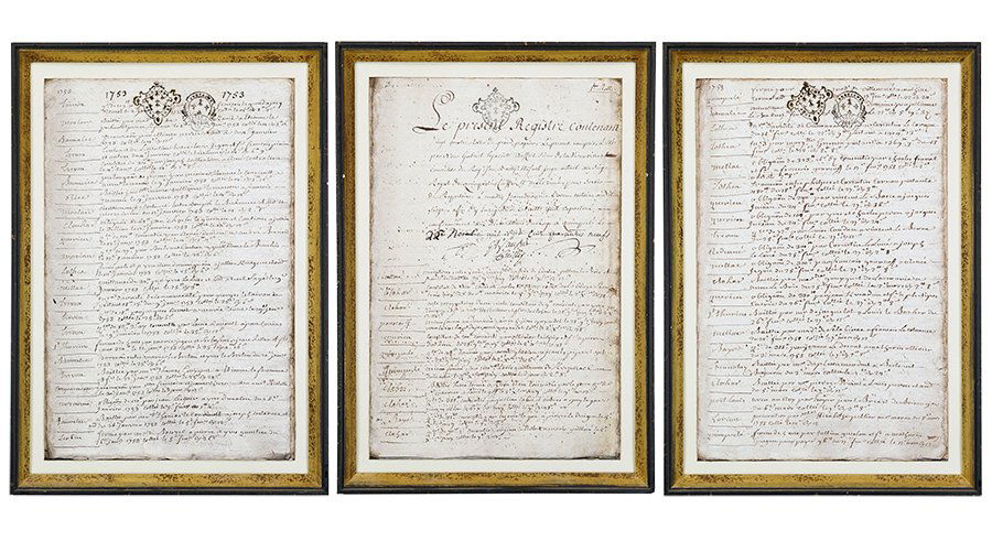 A Group of Three Framed Items. (1 of 1)