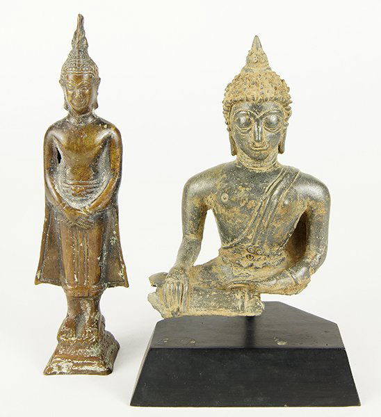Two 17th Century Thai Bronze Buddhas. (1 of 1)