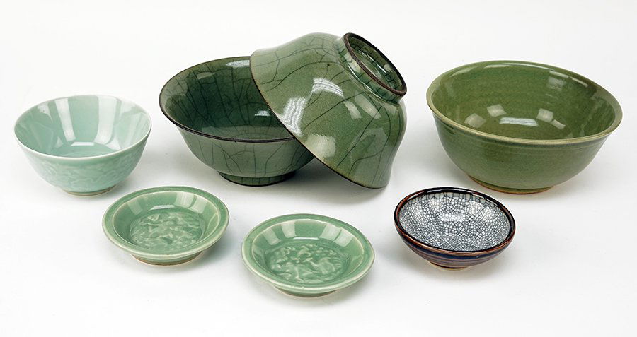 A Group of 20th Century Korean and Chinese Celadon (1 of 1)