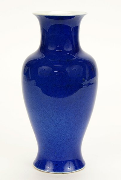 A Chinese Blue Glazed Baluster Vase. (1 of 5)