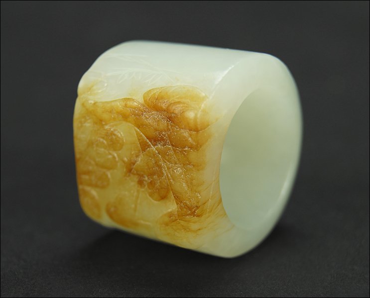 A 19th Century Chinese Carved White and Russet Jade (1 of 5)
