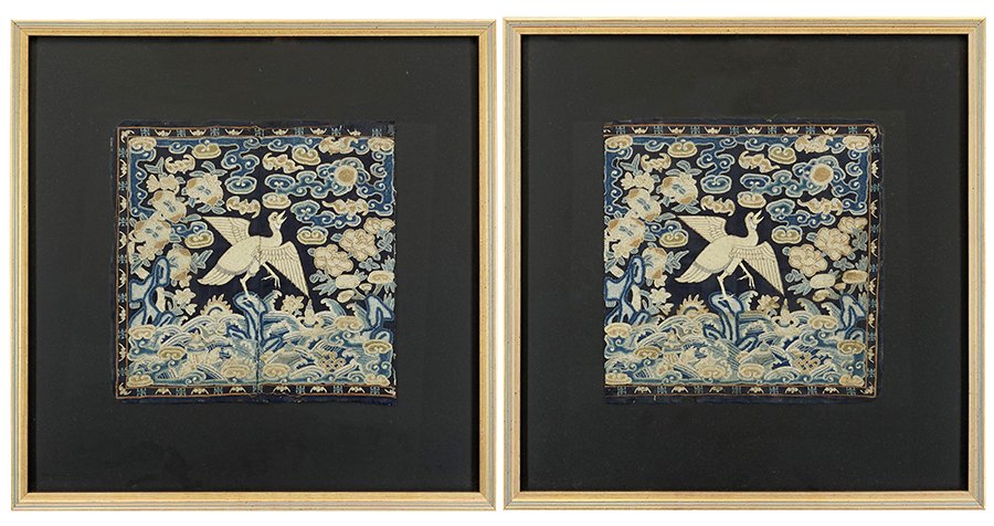 A Pair of Chinese Rank Badges / Squares. (1 of 5)