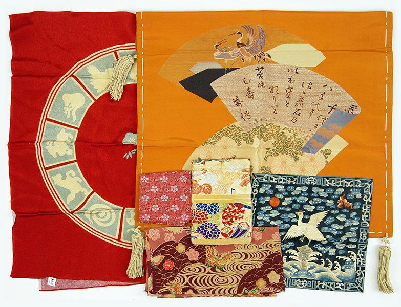 A Chinese Embroidered Silk Rank Square. (1 of 9)