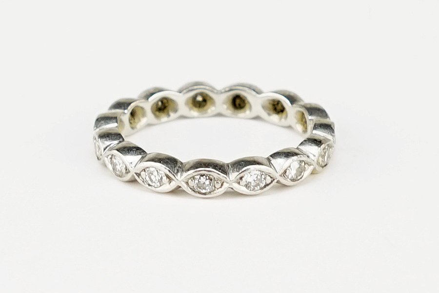 A Diamond And Platinum Eternity Band. (1 of 1)