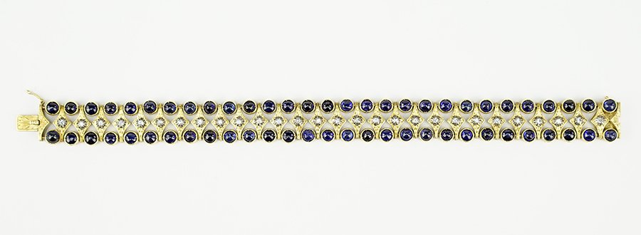A Sapphire and Diamond Bracelet. (1 of 1)
