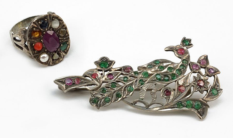 A Semi-Precious Stone And Silver Ring. (1 of 1)