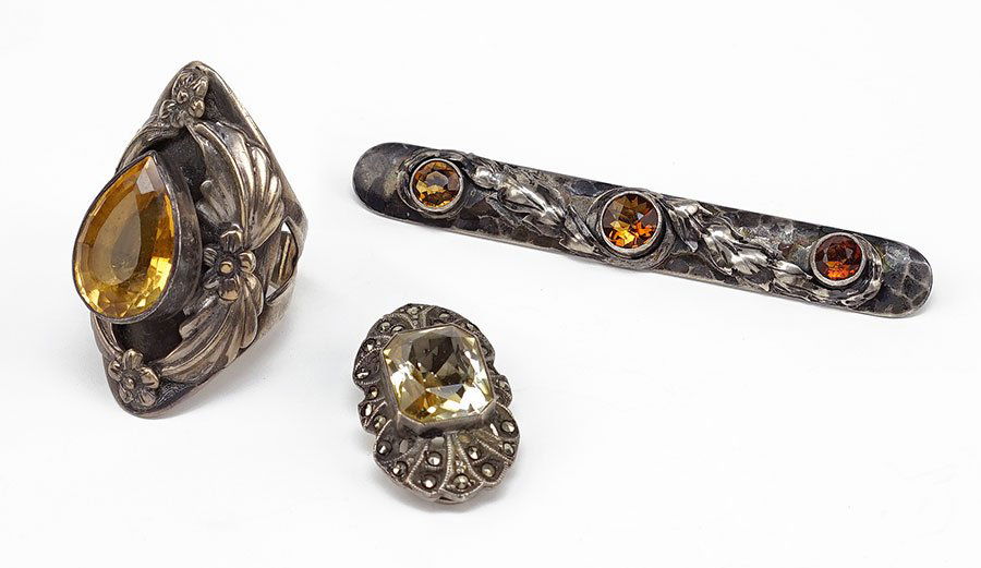 An Art Deco Citrine, Marcasite, And Sterling Silver (1 of 1)