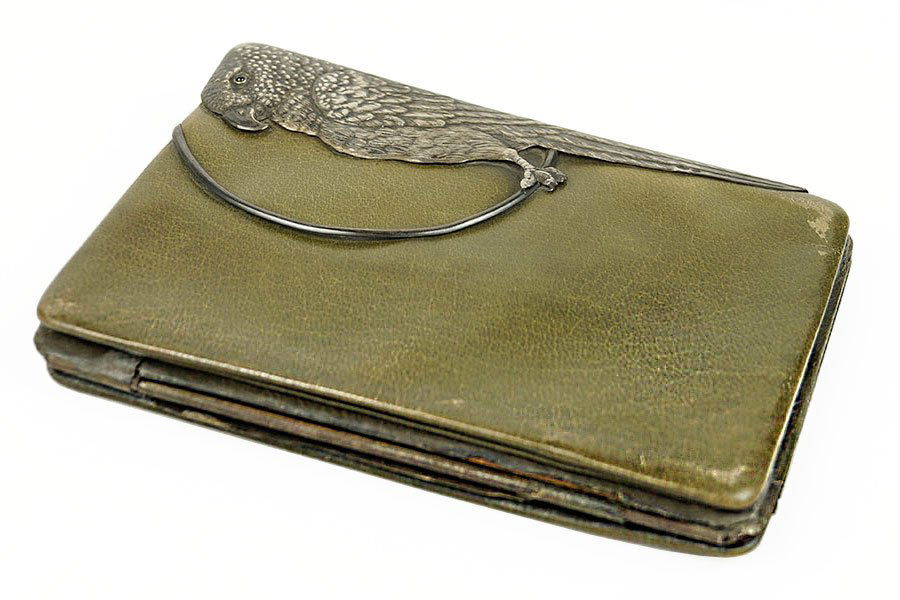 An Adelbert Duda 1872 Leather and Silver  Wallet (1 of 8)