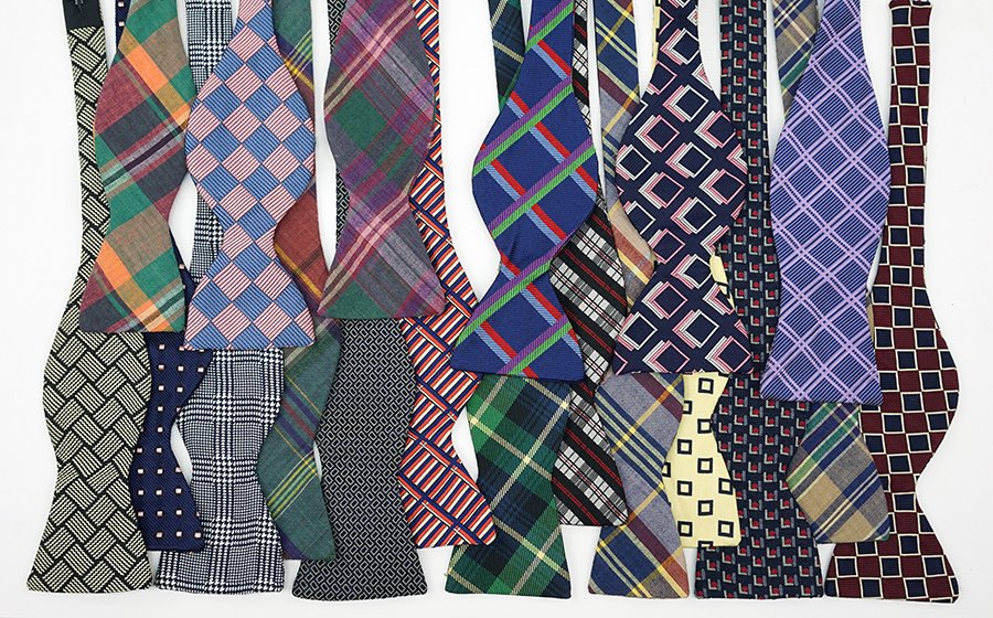 A Collection Of Silk And Cotton Bow Ties. (1 of 1)