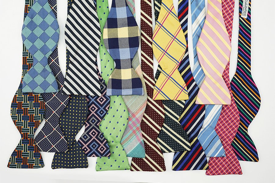 A Collection Of Silk And Cotton Bow Ties. (1 of 1)