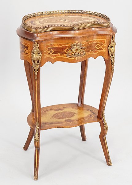 A French Marquetry Side Table. (1 of 3)