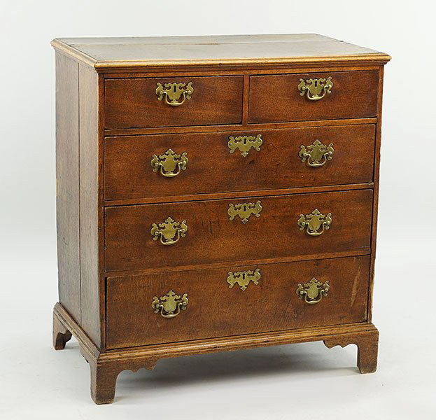 An 18th Century English Oak Chest. (1 of 1)