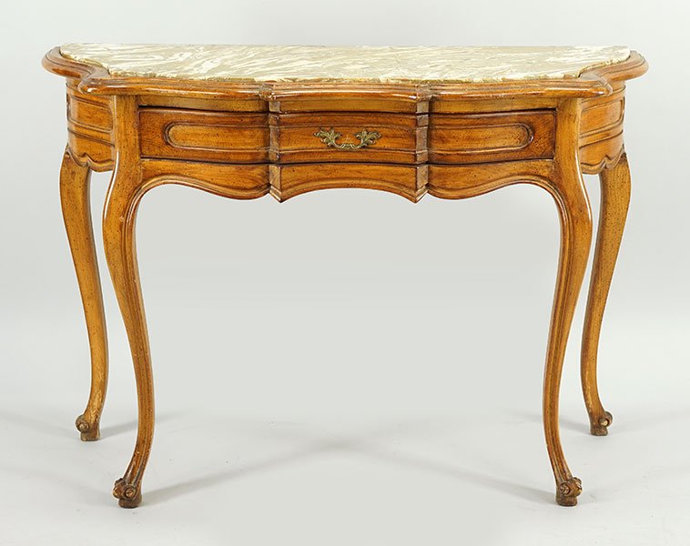 A Louis XV Style Walnut Console Table. (1 of 1)