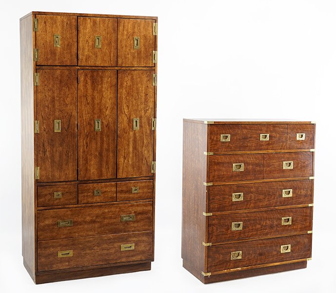 A Drexel Heritage Campaign Style Chest. (1 of 2)