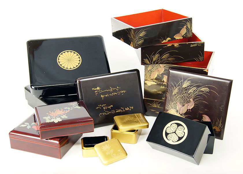 Two Lacquered Bento Boxes. (1 of 1)