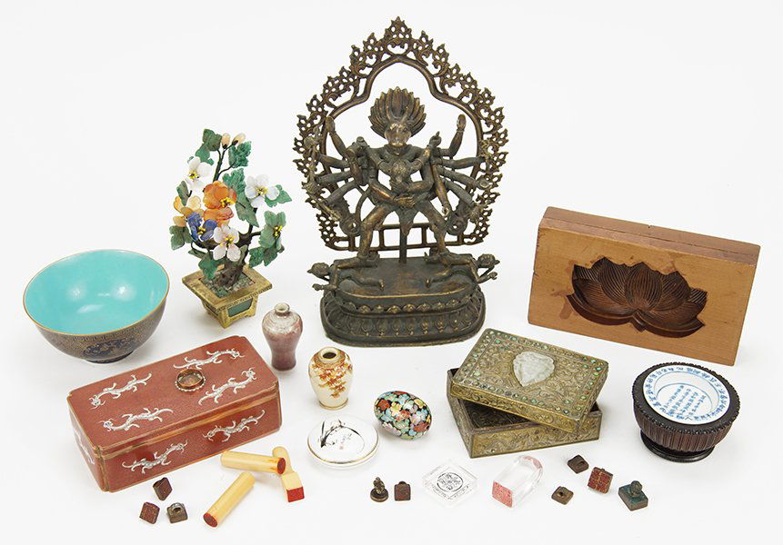 A Patinated Metal Figure of Shiva. (1 of 1)