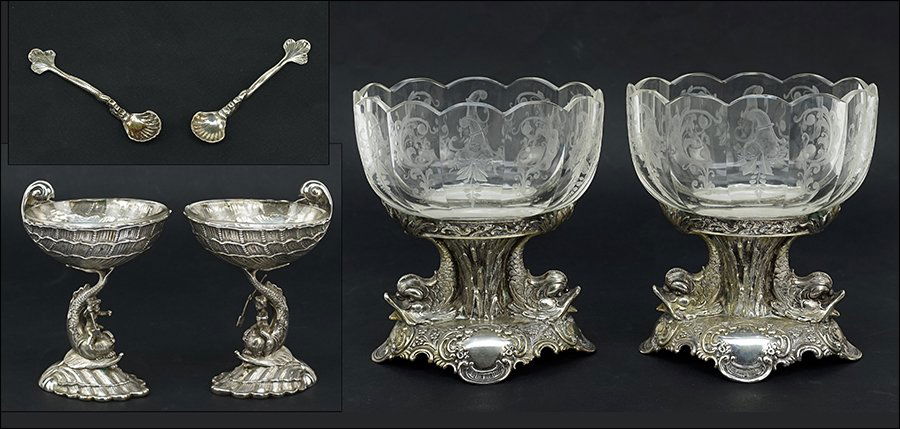 A Pair of German .800 Silver Compotes. (1 of 1)