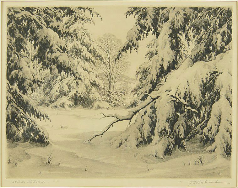 Ronau Woiceske (American, 1887-1953) Winter Interlude. (1 of 1)
