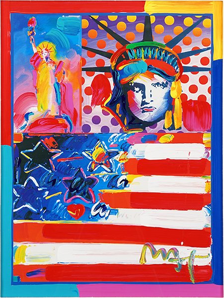 Peter Max (American, B. 1937) God Bless America II. (1 of 2)
