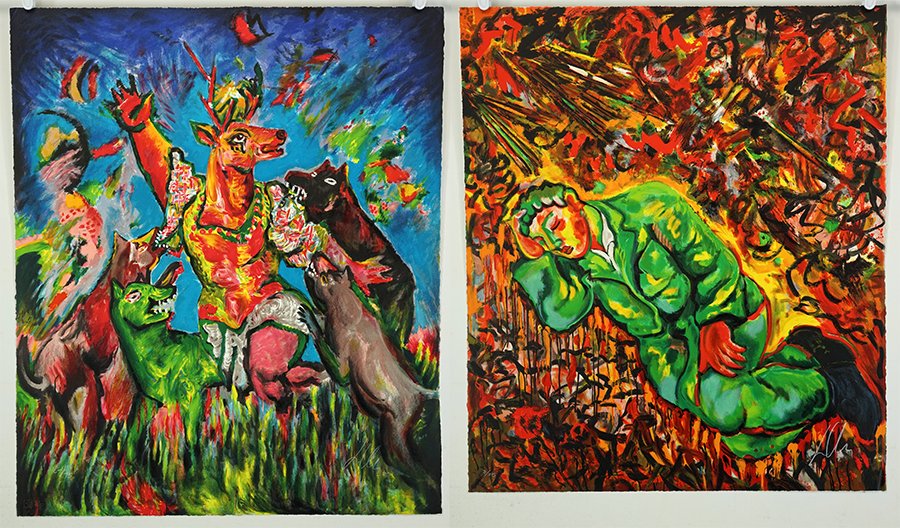 Sandro Chia (Italian, B. 1946) Actaeon. (1 of 1)