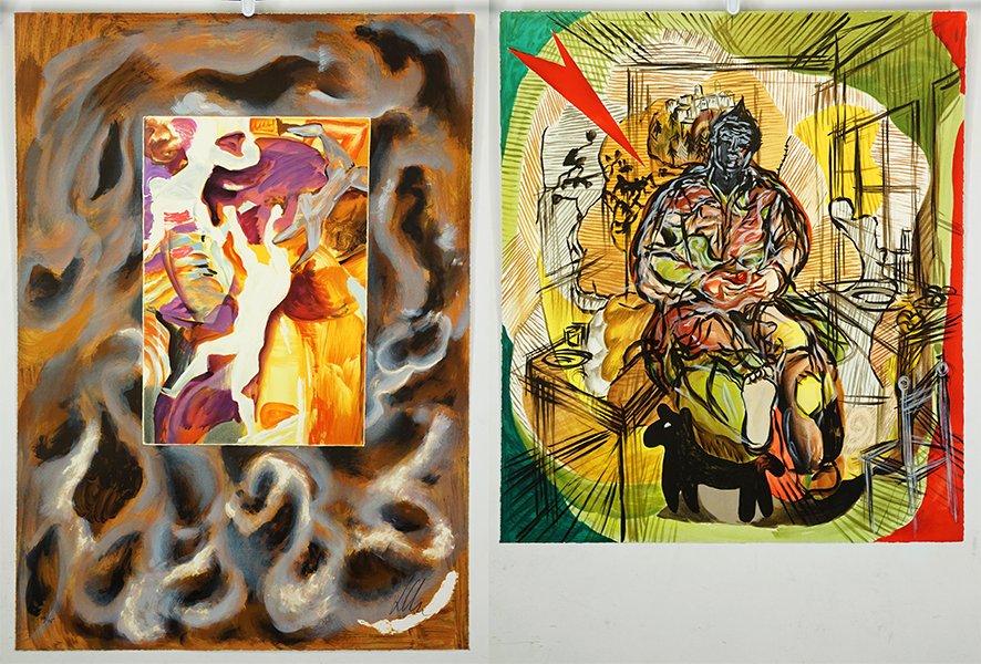 Sandro Chia (Italian, B. 1946) Man and Dog. (1 of 1)