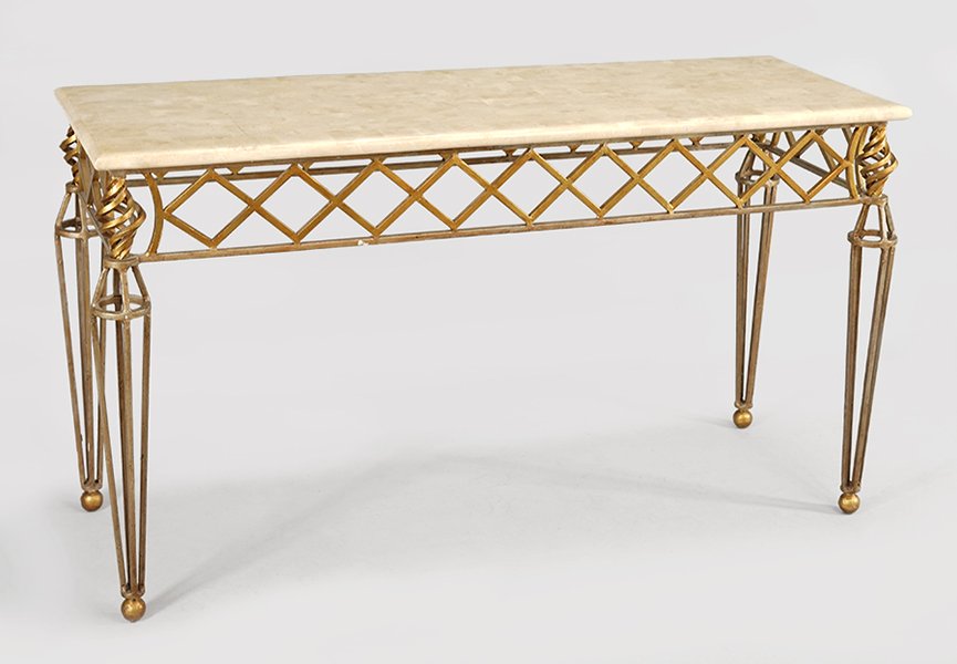 A Contemporary Metal Console Table. (1 of 1)