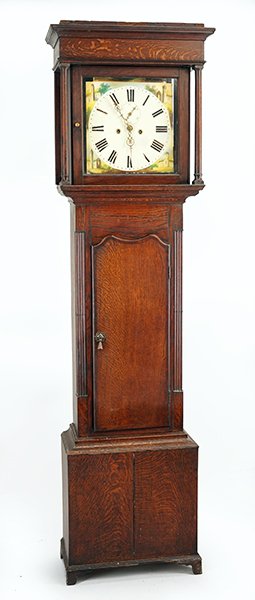 A Mid-19th Century English Tall Case Clock. (1 of 2)