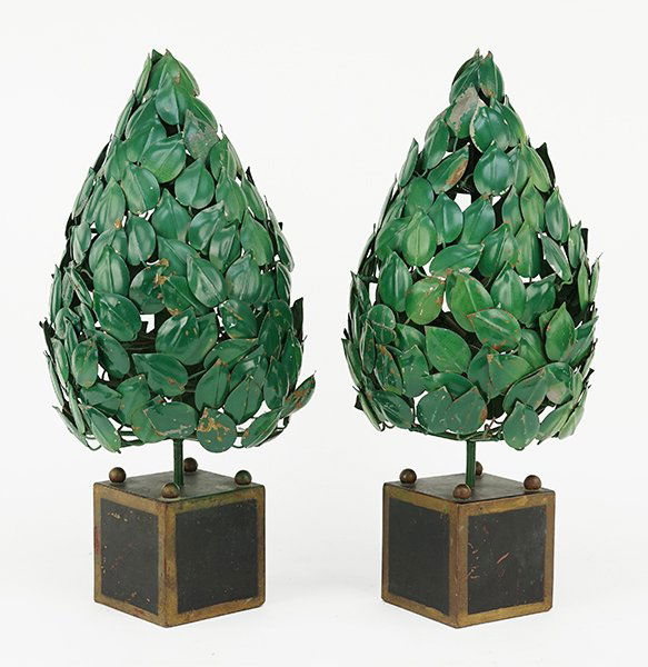A Pair of Tole Topiaries. (1 of 7)