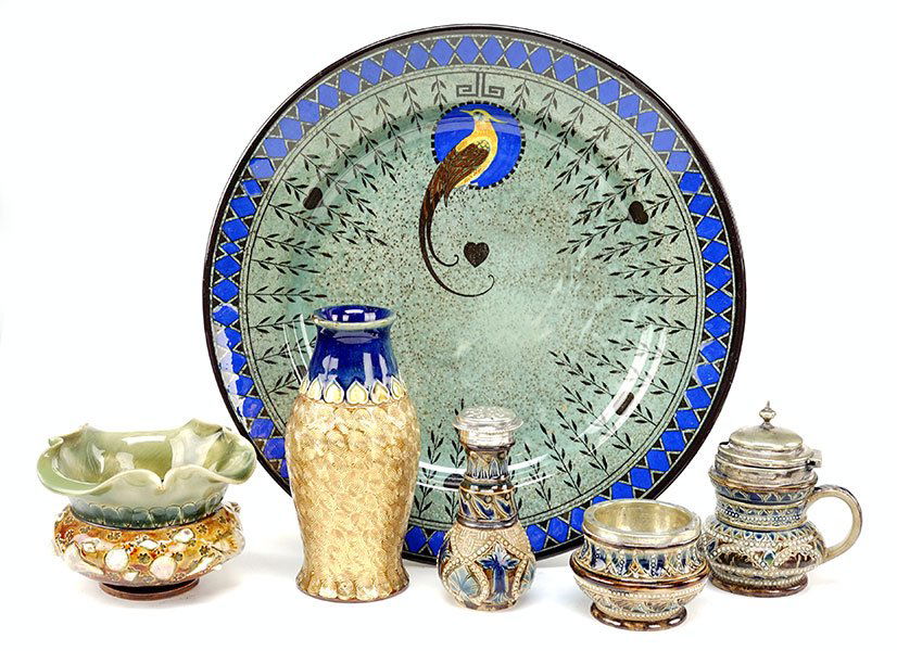 A Collection of Doulton Lambeth Pottery. (1 of 1)