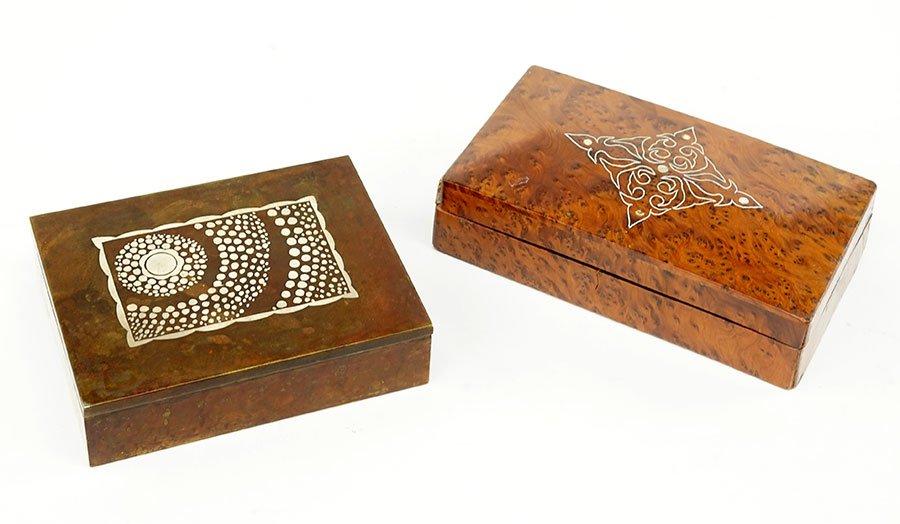 An Art Deco Patinated Brass Box. (1 of 1)