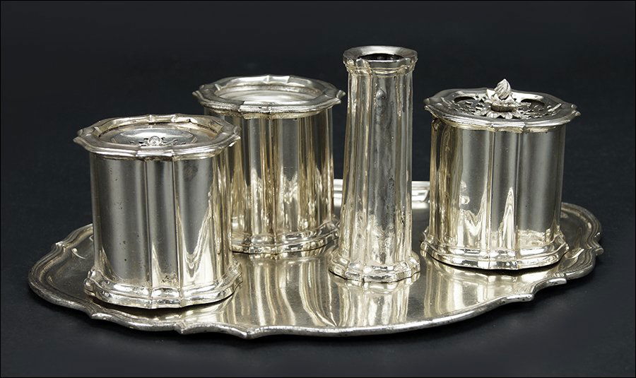 A Continental Silver Desk Suite. (1 of 10)