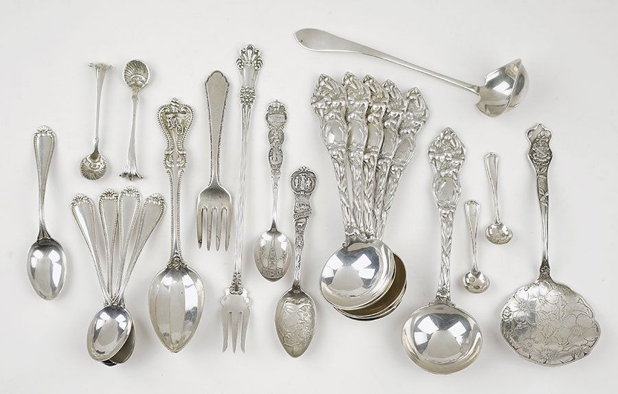 A Set of Six American Sterling Silver Soup Spoons. (1 of 1)