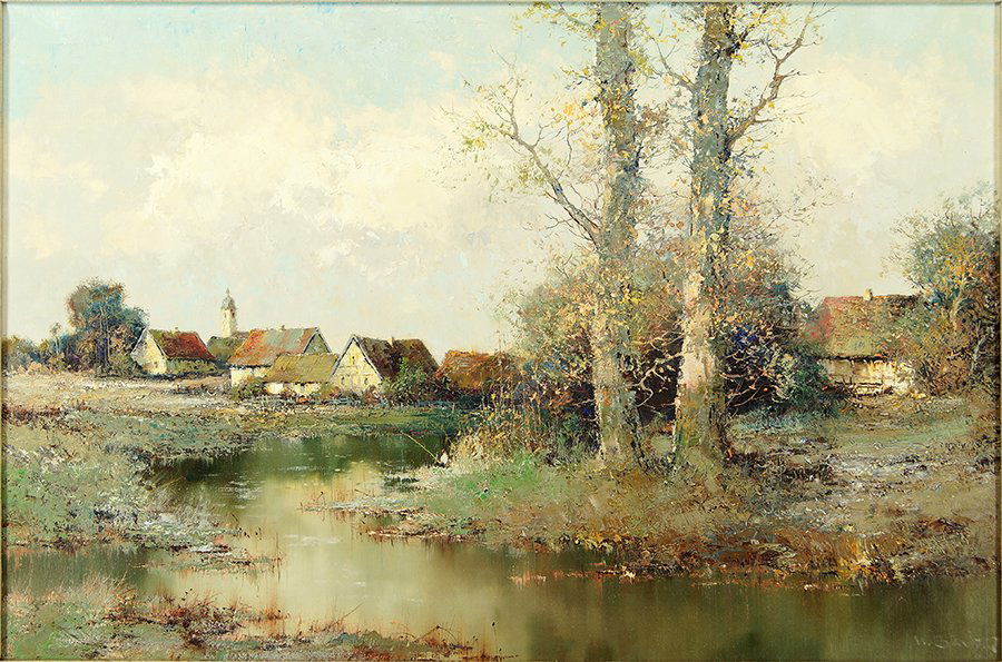 Willi Bauer (German, B. 1923) Autumn Landscape. (1 of 1)