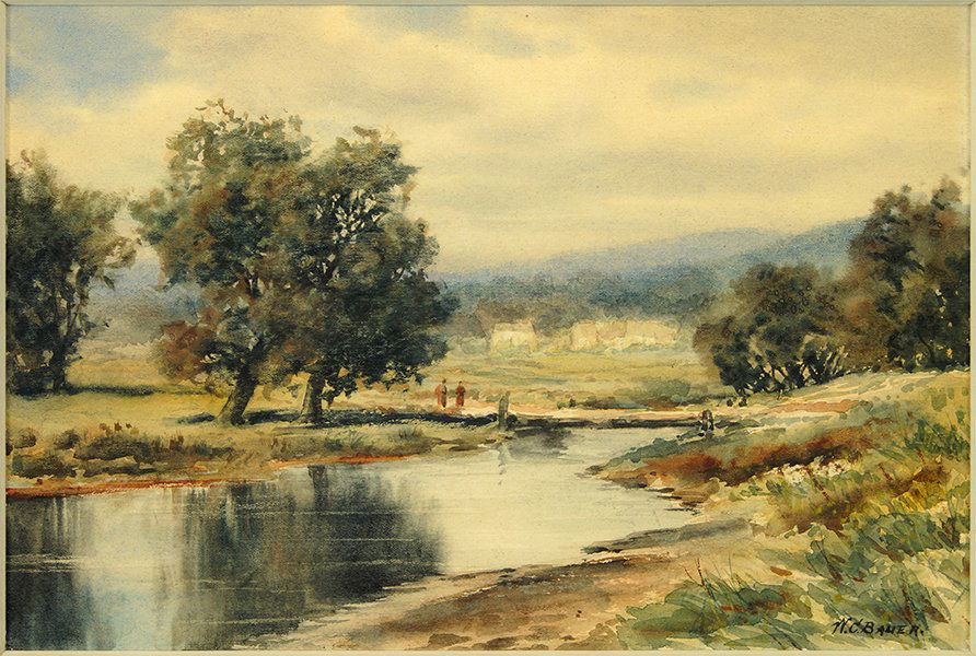 William C. Bauer (American, 1862-1904) Landscape with (1 of 1)