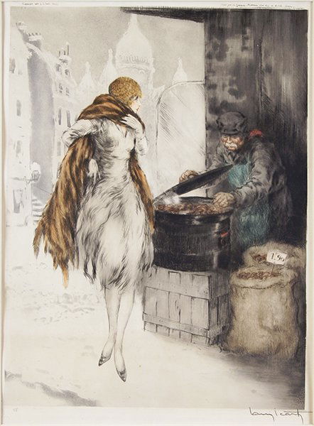Louis Icart (French, 1888-1950) Marchand de Marrons. (1 of 1)
