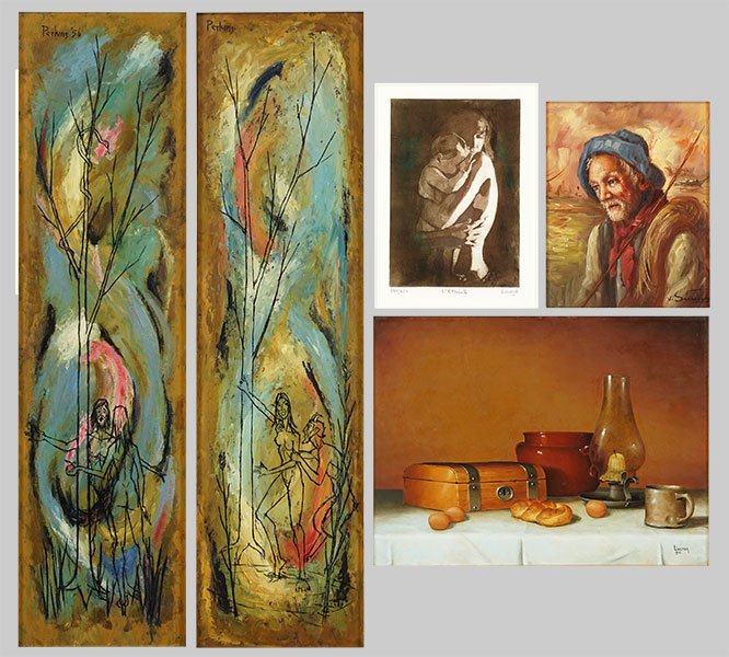 Linister Smith (B. 1939) Still Life with Bread and (1 of 1)