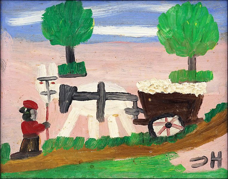 Clementine Hunter (American, 1886-1986) Cotton Wagon. (1 of 1)