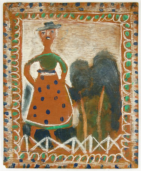 Jimmy Lee Sudduth (American, 1910-2007) Woman in a (1 of 7)